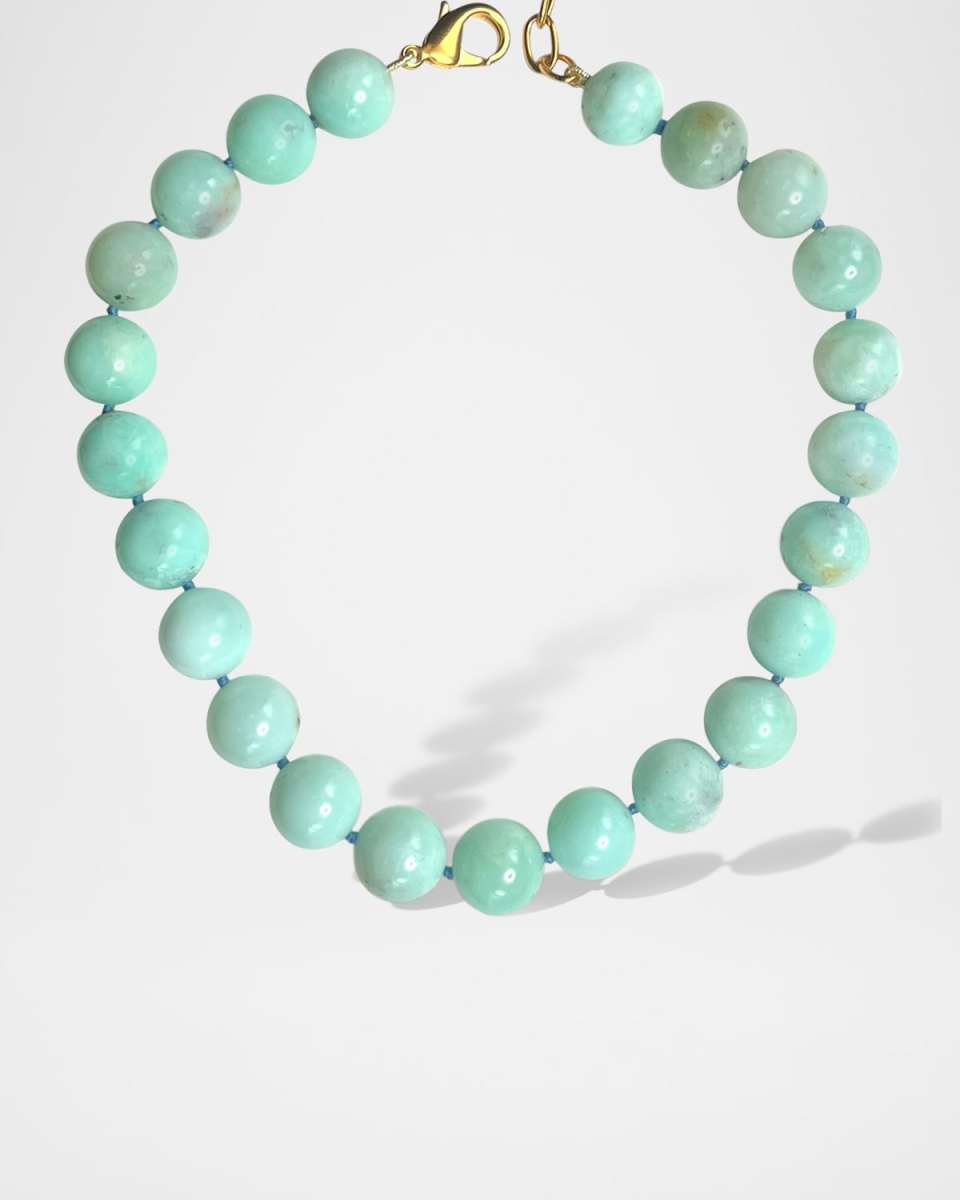 Chrysoprase Large Ball Necklace